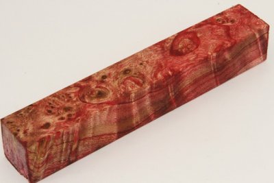 Carrelet &agrave; stylo, Loupe de Peuplier stabilis&eacute;e rouge, ref:SLpPEs75468r
