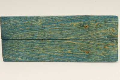 Plaquettes pour la coutellerie, loupe de Fr&ecirc;ne stabilis&eacute; bleue, ref:PLpFrs75481b
