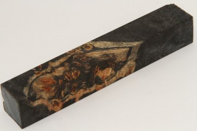 Carrelet &agrave; stylo, Loupe de Peuplier stabilis&eacute;e noire, ref:SLpPEs75496nr