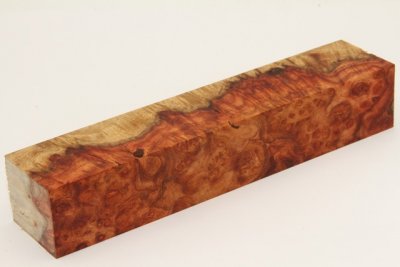 Bloc pour la coutellerie, Loupe d'Amboine rouge, ref:BLpAmb75879