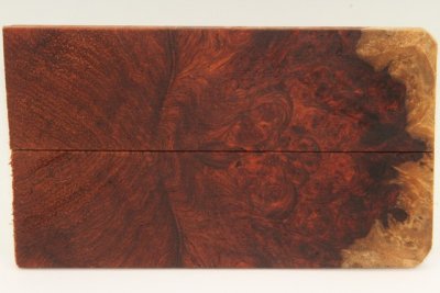 Plaquettes pour la coutellerie, Loupe d'Amboine rouge, ref:PLpAmb75905