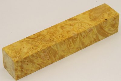 Carrelet &agrave; stylo, Loupe d'Erable N&eacute;gundo stabilis&eacute; jaune, ref:SLpErs75945j