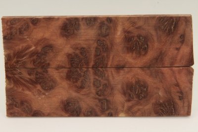 Plaquettes pour la coutellerie, loupe de Red mall&eacute;e, ref:PLpRM75977