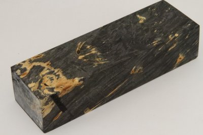 Bloc pour la coutellerie, Loupe d'Erable N&eacute;gundo stabilis&eacute; noir, ref:BLpErs76055nr