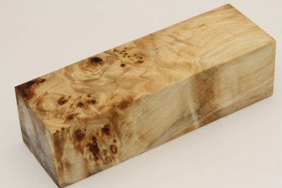 Bloc pour la coutellerie, Loupe de Peuplier stabilis&eacute; naturel, ref:BLpPEs76252na