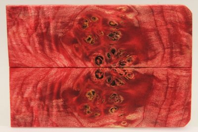 Plaquettes pour la coutellerie, Loupe de Peuplier stabilis&eacute; rouge, ref:PLpPEs76246r