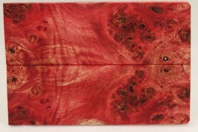 Plaquettes pour la coutellerie, Loupe de Peuplier stabilis&eacute; rouge, ref:PLpPEs76248r