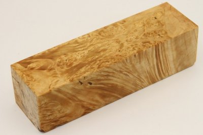 Bloc pour la coutellerie, Loupe d'Erable N&eacute;gundo stabilis&eacute; naturel, ref:BLpErs76351na