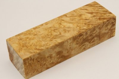 Bloc pour la coutellerie, Loupe d'Erable N&eacute;gundo stabilis&eacute; naturel, ref:BLpErs76353na