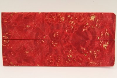 Plaquettes pour la coutellerie, Loupe d'Erable N&eacute;gundo stabilis&eacute; rouge, ref:PLpErs76335r