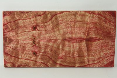 Plaquettes pour la coutellerie, Loupe de Peuplier stabilisé rouge, ref:PLpPEs26342r