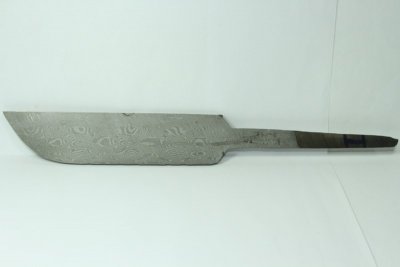 Ebauche de lame en Damas inox, motif "Losanges", (recuit), ref:BDI-LLO27543