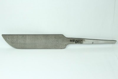 Ebauche de lame en Damas carbone, motif "Wild", (recuit), ref:BDC-LW27540