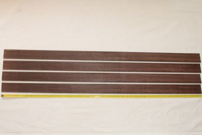 Lames pour branches d'arc, Palissandre des Indes, lot de 4, ref:LAPali35546