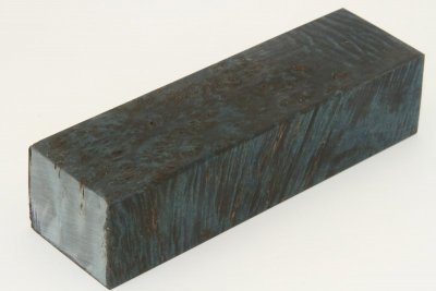 Bloc pour la coutellerie, loupe de Tilleul stabilisé bleu, ref:BLpTIs37286