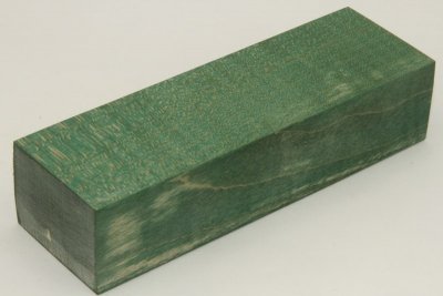 Bloc pour la coutellerie, Erable sycomore ondé stabilisé vert, ref:BESOs37419ve