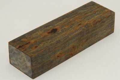 Bloc pour la coutellerie, loupe de Frêne stabilisé noir, ref:BLpFs39760nr
