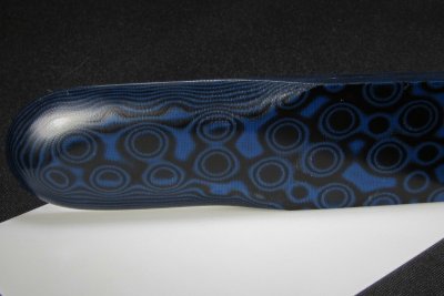 Plaque de Micarta Prémium, motif Petites roses bleu, ref:PMicPRob