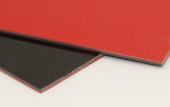 Intercalaire en G10, la feuille bicolore, rouge, noir, ref:Int-G10-rnr