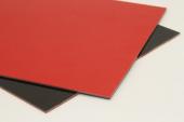 Intercalaire en G10, la feuille bicolore, rouge, noir, ref:Int-G10-rnr