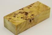 Bloc pour la coutellerie, Loupe de Peuplier stabilis jaune, ref:BLpPEs45559j