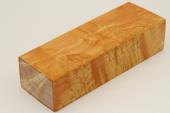Bloc pour la coutellerie, Loupe d'Erable Négundo stabilisé orange, ref:BLpErs46756o
