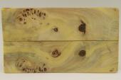 Plaquettes pour la coutellerie, Loupe de Peuplier stabilisé jaune, ref:PLpPEs49711j
