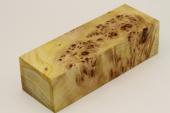 Bloc pour la coutellerie, Loupe de Peuplier stabilis jaune, ref:BLpPEs52707j