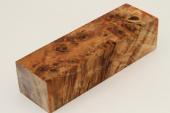 Bloc pour la coutellerie, Loupe de Peuplier stabilis orange, ref:BLpPEs52823o