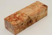 Bloc pour la coutellerie, Loupe de Peuplier stabilis orange, ref:BLpPEs52825o