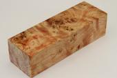 Bloc pour la coutellerie, Loupe de Peuplier stabilisé orange, ref:BLpPEs52825o