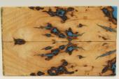Plaquettes pour la coutellerie, loupe de Frne + rsine bleue, ref:PRLpFr59177