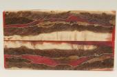 Plaquettes pour la coutellerie, Bouleau madré + résine rouge, ref:PRBM60137