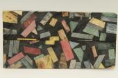 Plaquettes pour la coutellerie, Arlequin, bois stabilisés + résine noire, ref:PArl60295
