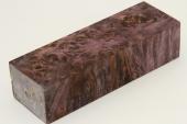 Bloc pour la coutellerie, Loupe de Peuplier stabilise violet, ref:BLpPEs60359vi