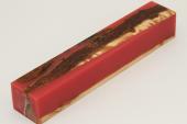 Carrelet pour le tournage, Bouleau madr + rsine rouge, ref:SRBM60482