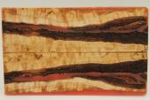 Plaquettes pour la coutellerie, Bouleau madr + rsine orange, ref:PRBM60495