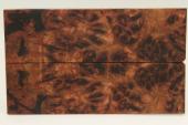 Plaquettes pour la coutellerie, loupe de Chechen+rsine noire, ref:PLpChch60498