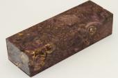 Bloc pour la coutellerie, Loupe d'Erable stabilis violet, ref:BLpErs60622vi