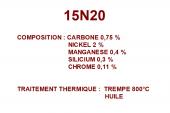 Ebauche de lame pour débuter en 15N20, ref:ELame15N20
