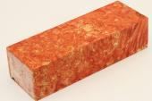 Bloc pour la coutellerie, Loupe d'Erable Ngundo stabilis orange, ref:BLpErs61661o