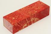Bloc pour la coutellerie, Loupe d'Erable Ngundo stabilis rouge, ref:BLpErs61669r