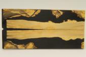 Plaquettes pour la coutellerie, loupe de Buis + rsine noire, ref:PRLpBU62668