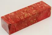 Bloc pour la coutellerie, Loupe d'Erable Ngundo stabilis rouge, ref:BLpErs63119r