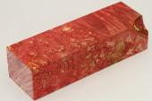Bloc pour la coutellerie, Loupe d'Erable Ngundo stabilis rouge, ref:BLpErs63118r