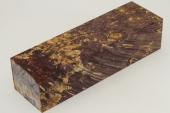 Bloc pour la coutellerie, Loupe d'Erable stabilis violet, ref:BLpErs63258vi