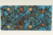 Plaquettes pour la coutellerie, Mli-Mlo + rsine bleue nacre, ref:PRMM63979