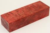 Bloc pour la coutellerie, Bouleau de Carélie stabilisé rouge, ref:BBMs64492r