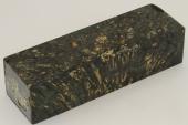 Bloc pour la coutellerie, Loupe d'Erable Ngundo stabilis noir/Vert, ref:BLpErs68322nr