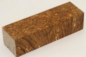 Bloc pour la coutellerie, Loupe d'Erable Ngundo stabilise marron, ref:BLpErs68533ma